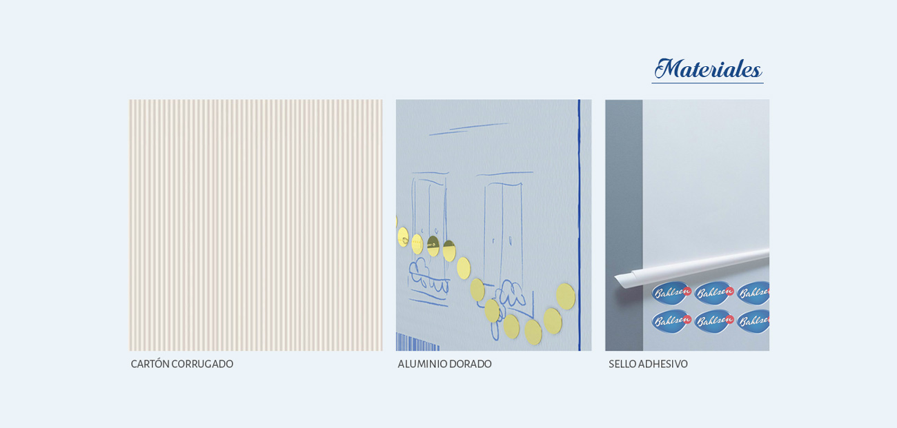 Detalle materiales de empaques de galletas Balhsen, edición navideña