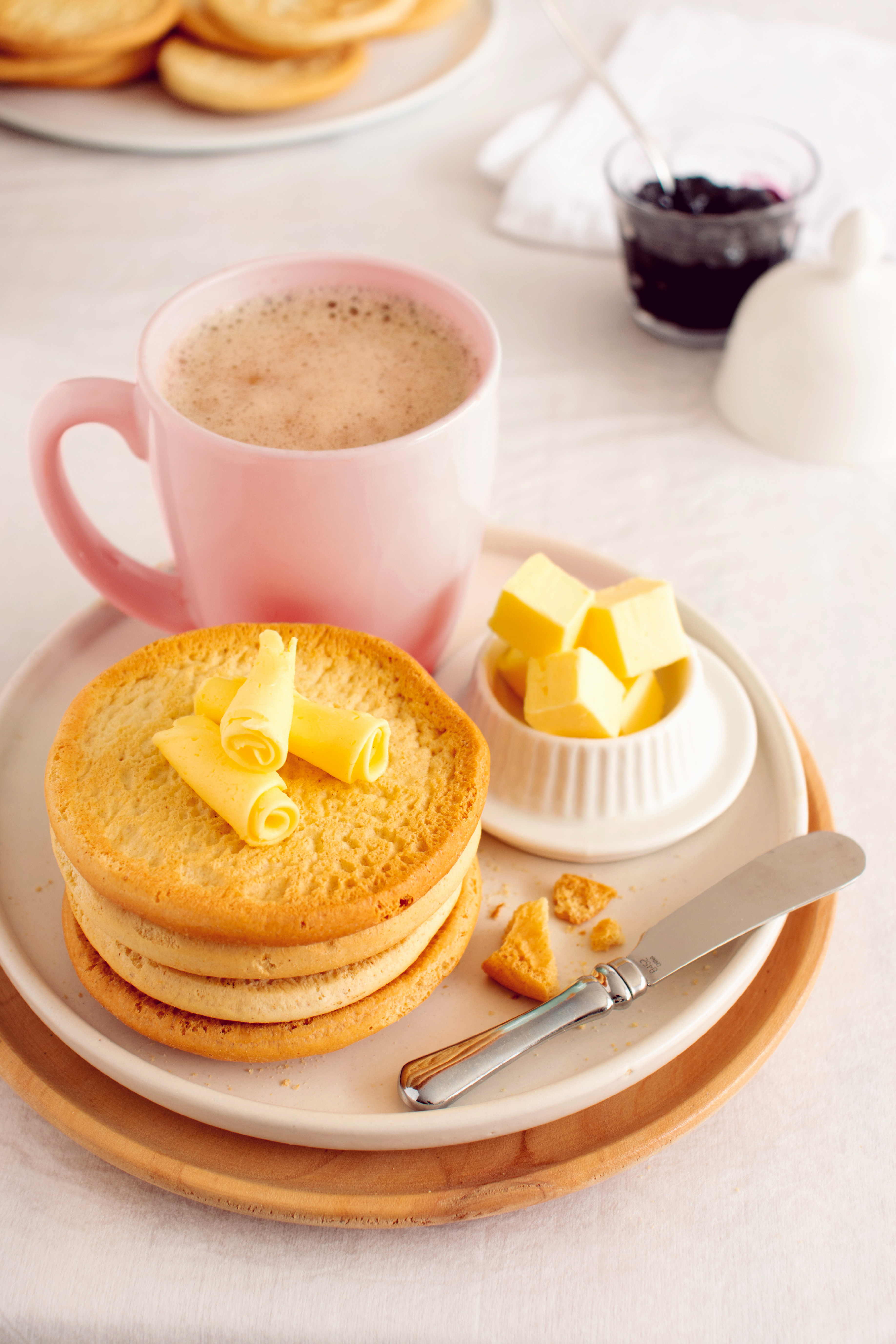 fotografía de calados colombianos con mantequilla, estilo bright and airy