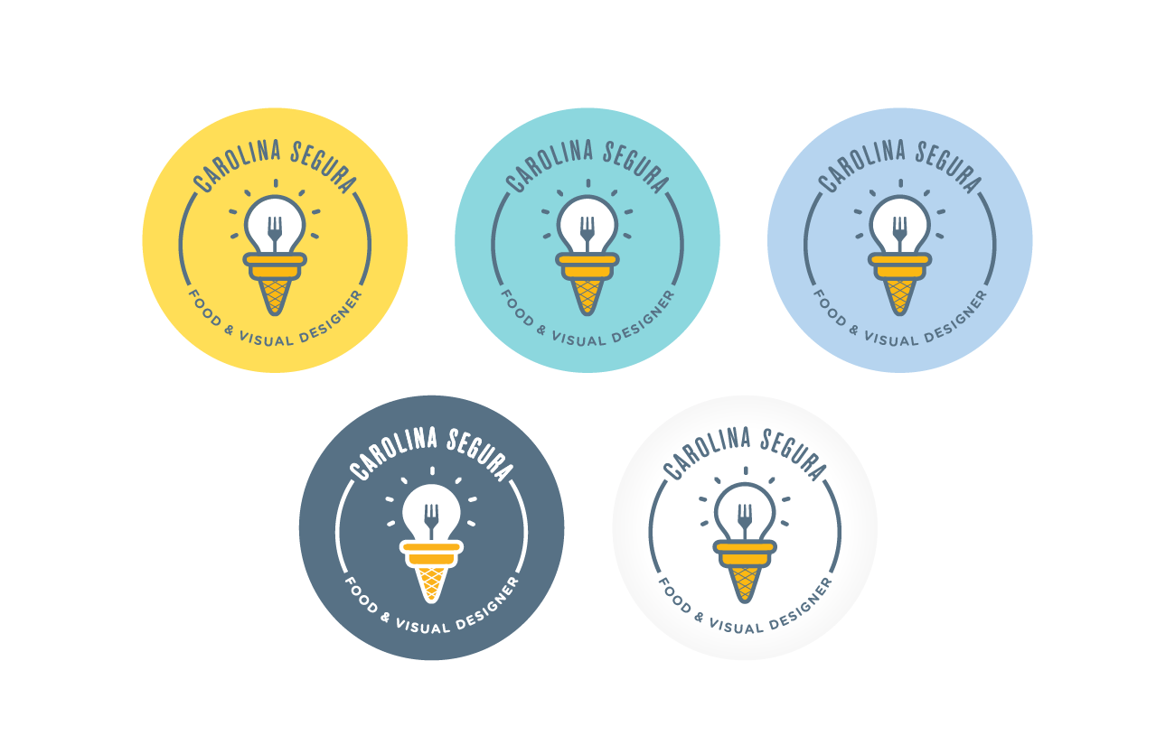 Variaciones diseño de logotipo para Carolina Segura - Food & Visual Designer