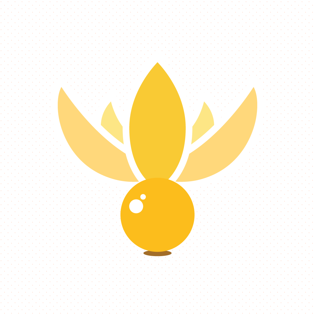 Ilustración de una uchuva, estilo minimal