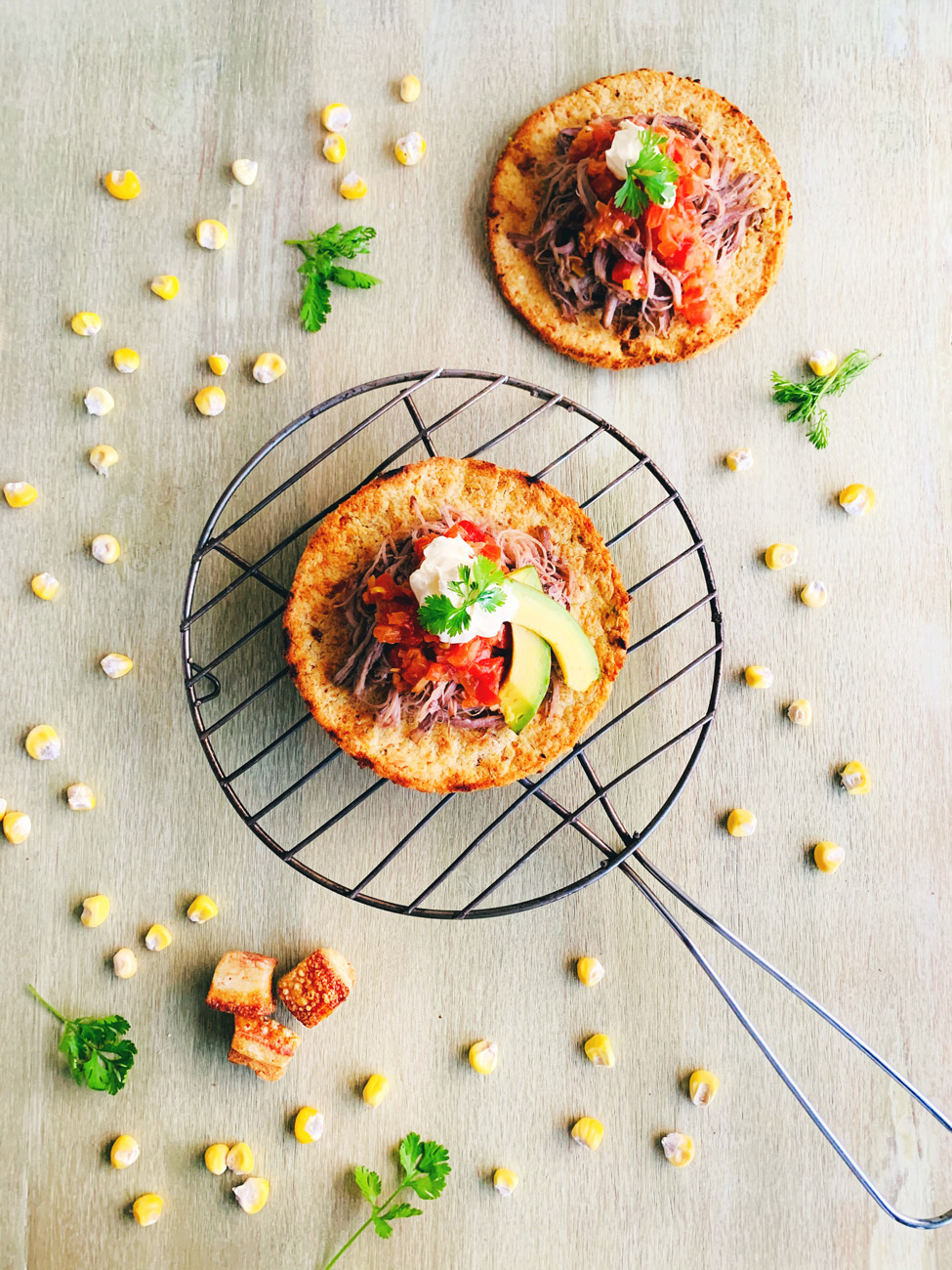 Fotografía de Arepas Santandereanas con carne desmechada