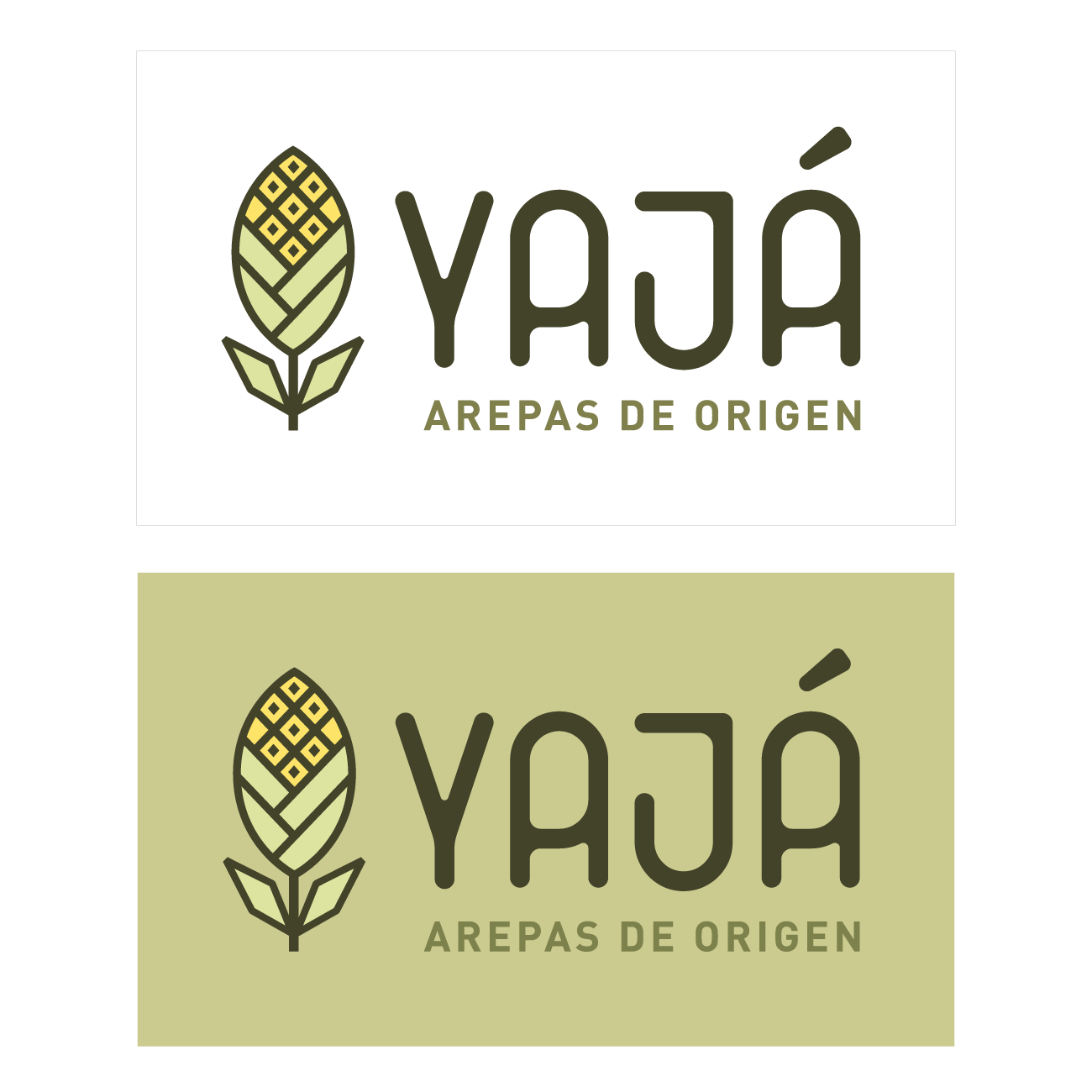 Diseño de logotipo para Yajá - Arepas de Origen