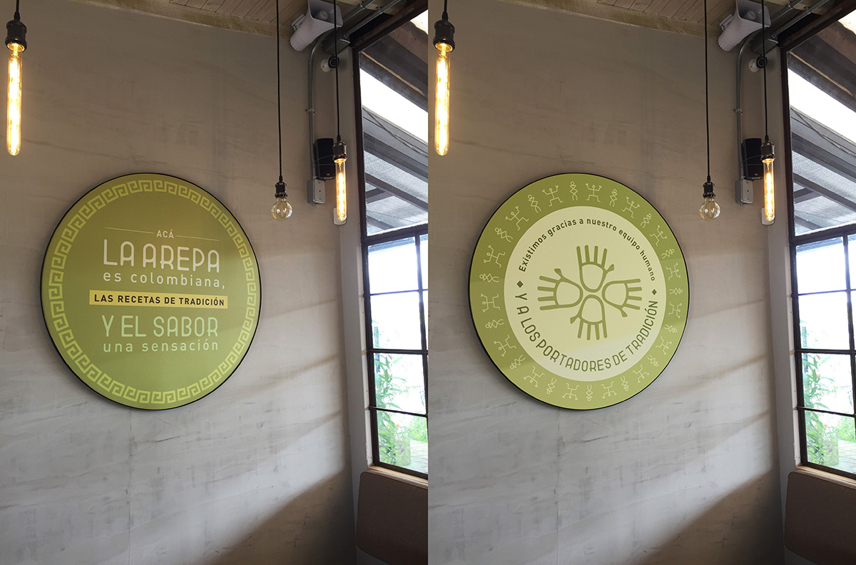 Diseño de material POP para Yajá - Arepas de Origen